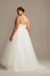 Crystal Floral Bodice Plus Size Wedding Dress David's Bridal Collection 9WG3996