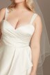 Satin Asymmetric Tulle Hem Plus Size Wedding Dress David's Bridal 9WG4006