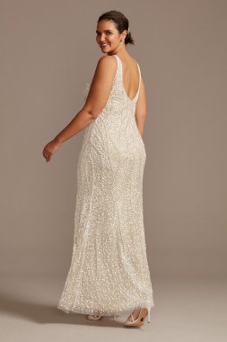 Lace and Point DEsprit Open Back Wedding Dress Galina WG3956