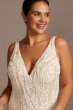 Beaded Matte Sequin V-Neck Plus Size Sheath Dress DB Studio 9WGIN026