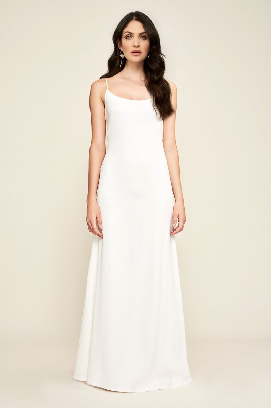 Libby Crepe Slip Wedding Dress Tadashi Shoji ALG17042LBH