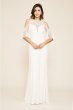 Luz Embroidered Cold Shoulder Sheath Wedding Dress Tadashi Shoji BBO18048LBR