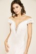 Joliet Ruffle Slit Lace Sheath Wedding Dress Tadashi Shoji BEL18881LBR