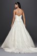 Oleg Cassini Satin Bodice Organza Wedding Dress Oleg Cassini CT258