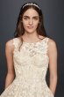 Oleg Cassini High Neck Tank Lace Wedding Dress Oleg Cassini CWG658