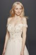 Oleg Cassini Off the Shoulder Tulle Wedding Dress Oleg Cassini CWG729