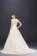 Oleg Cassini V-Neck Cap Sleeve Wedding Dress Oleg Cassini CWG748