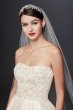 Crystal Encrusted Mikado Ball Gown Wedding Dress Oleg Cassini CWG791