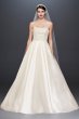 Crystal Encrusted Mikado Ball Gown Wedding Dress Oleg Cassini CWG791