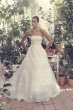 Organza Banded Wedding Dress with Sequin Appliques Oleg Cassini CWG812