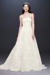 Organza Banded Wedding Dress with Sequin Appliques Oleg Cassini CWG812