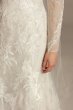 Stretch Illusion Beaded Floral Wedding Dress Oleg Cassini CWG844