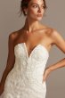 Notch-Neck Lace Corset Mermaid Wedding Dress Oleg Cassini CWG846