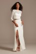 Scalloped Lace 3/4 Sleeve Wedding Separates Top DB Studio DS150847