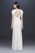 Crepe Sheath Gown with Embroidered Illusion Slit DB Studio DS870092