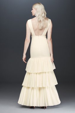 Fame and Partners Dahlia Pleated Dress with Tiers Fame and Partners x David's Bridal FPW3507101FM