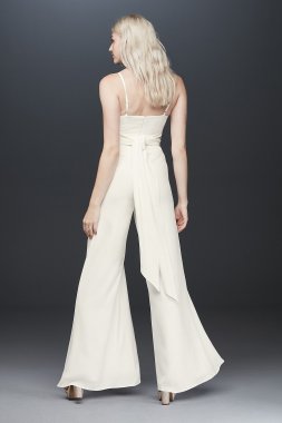 Fame and Partners Landon Crepe Wrap Jumpsuit Fame and Partners x David's Bridal FPW3751166FP