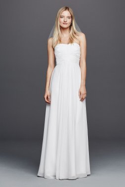 Chiffon Wedding Dress with Strapless Ruched Bodice DB Studio INT15555