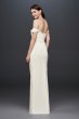 Draped Off-The-Shoulder Crepe Sheath Gown DB Studio INT19673