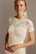 Short Sleeve Low Back Stretch Lace Wedding Dress Melissa Sweet MS161216