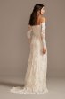 Large Floral Lace Long Sleeve Wedding Dress Melissa Sweet MS161225