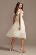 Embroidered Love Note Short Tulle Wedding Dress Melissa Sweet MS161233