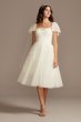 Embroidered Love Note Short Tulle Wedding Dress Melissa Sweet MS161233