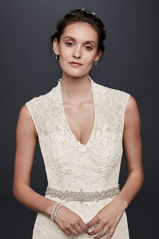 Melissa Sweet Cap Sleeve Lace Wedding Dress Melissa Sweet MS251005