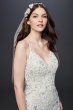 Embroidered and Beaded Lace Sheath Wedding Dress Melissa Sweet MS251185