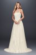 Trailing Floral Lace Wedding Gown with Capelet Melissa Sweet MS251186