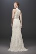 Lace High-Neck Halter Sheath Wedding Dress Melissa Sweet MS251192