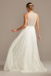 High Neck Illusion and Lace Godet Wedding Melissa Sweet MS251208