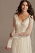 Illusion Long Sleeve Chantilly Lace Wedding Dress Melissa Sweet MS251227