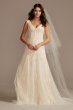 Cap Sleeve Dot Trim Point DEsprit Wedding Dress Melissa Sweet MS251230