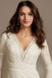 Sequin Embellished Wedding Dress with Scallop Hem Melissa Sweet MS251236