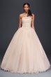 Tulle Wedding Dress with Corseted Satin Bodice David's Bridal Collection NT8017