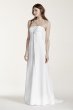 Strapless Satin Gown with Pleated Bodice David's Bridal Collection OP1223