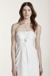 Strapless Satin Gown with Pleated Bodice David's Bridal Collection OP1223