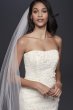 Strapless Lace Mermaid Dress with 3D Flowers David's Bridal Collection OP1344