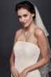 Allover Beaded Lace Sheath Gown with Empire Waist Galina S8551