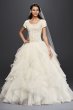 Oleg Cassini Short Sleeve Modest Ball Gown Oleg Cassini SLCWG568