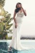 Sheer Beaded Bodice Lace Wedding Dress Galina Signature SV830