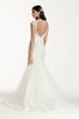 Illusion Deep Plunge Lace Cap Sleeve Wedding Dress Galina Signature SWG681