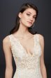 Plunging Illusion Bodice Lace Wedding Dress Galina Signature SWG772