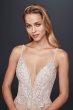 Sheer Beaded Bodice Organza A-Line Wedding Dress Galina Signature SWG784