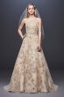 Allover Lace Applique Halter Ball Gown Galina Signature SWG801