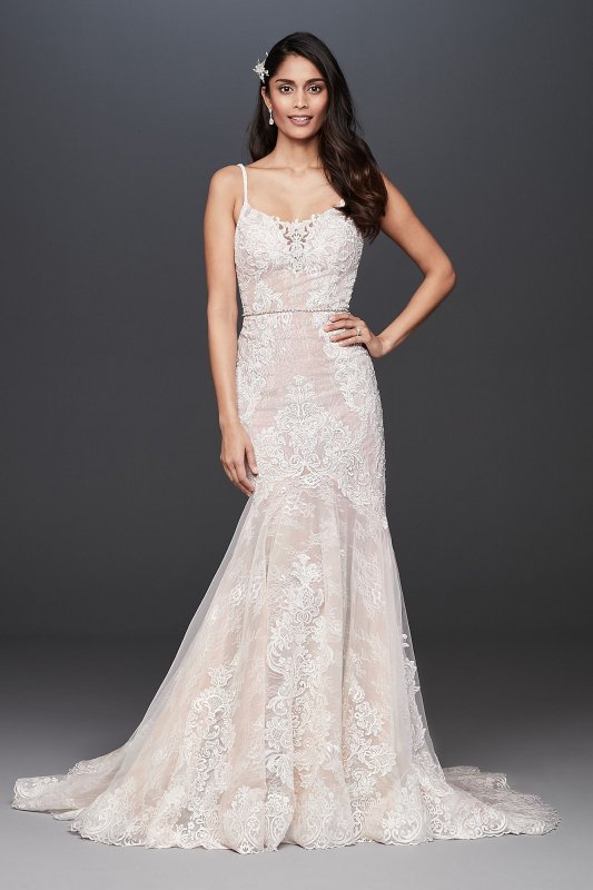 Lace Mermaid Wedding Dress with Moonstone Detail Galina Signature SWG824