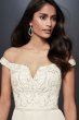 Beaded Illusion Off-the-Shoulder Wedding Jumpsuit Galina Signature SWG826