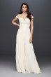 Beaded Illusion Off-the-Shoulder Wedding Jumpsuit Galina Signature SWG826