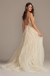 Beaded Bodice Plunging-V Illusion Wedding Dress Galina Signature SWG837